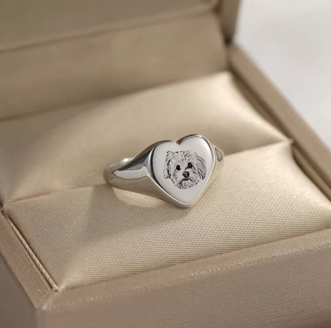 Custom Pet Portrait Ring