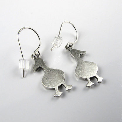 Tiny duck earrings