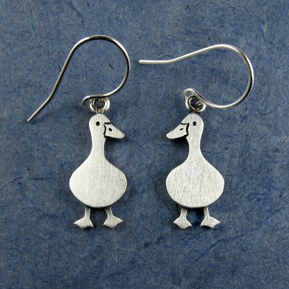 Tiny duck earrings