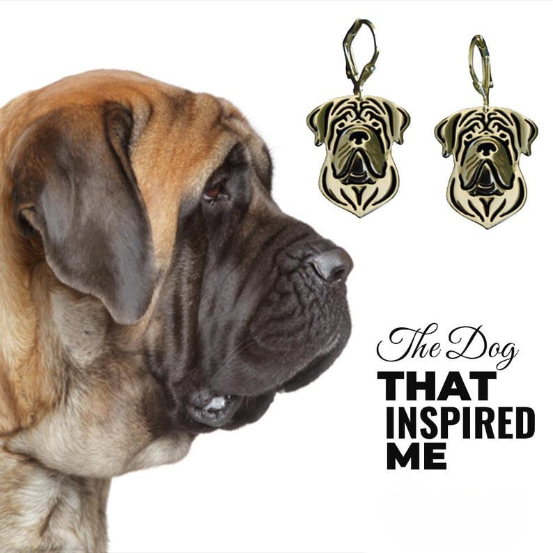 English Mastiff earrings