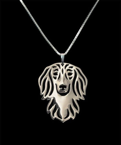 Long Haired Dachshund pendant & necklace