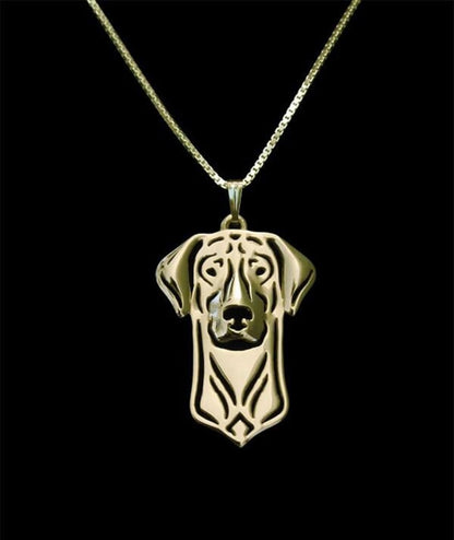 Doberman pendant & chain