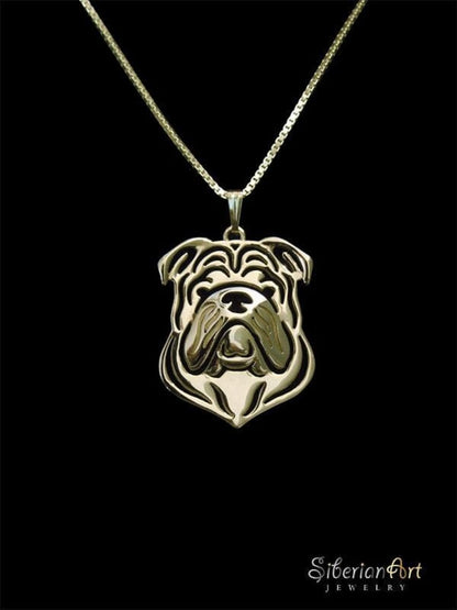 English Bulldog pendant & chain