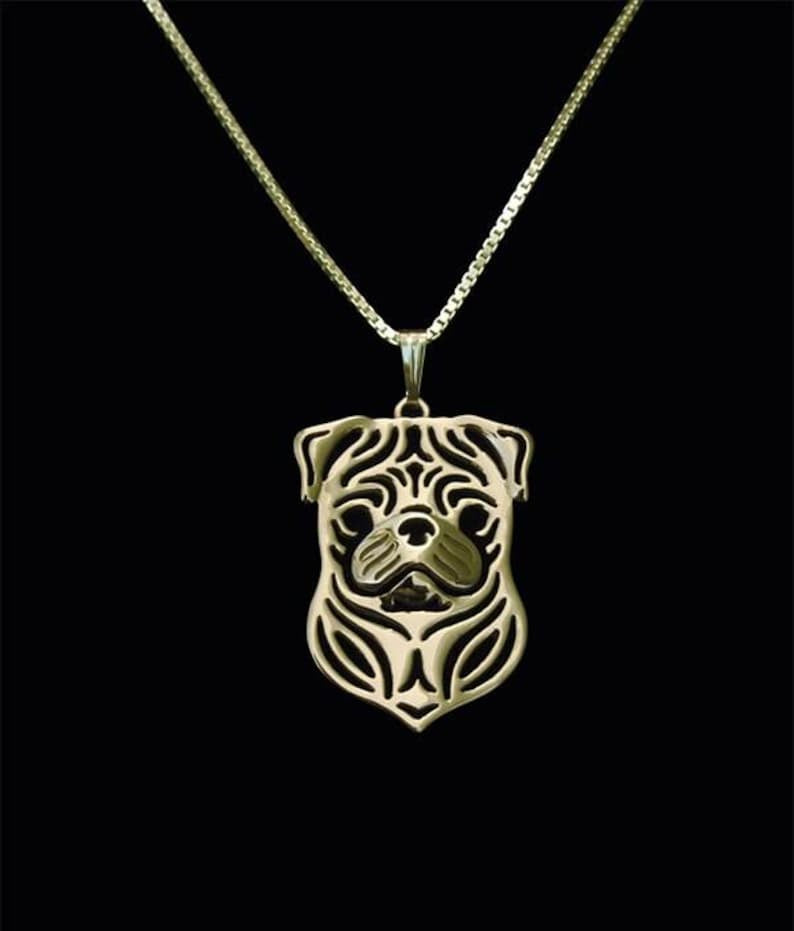 Pug pendant & chain