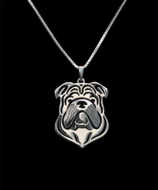 English Bulldog pendant & chain