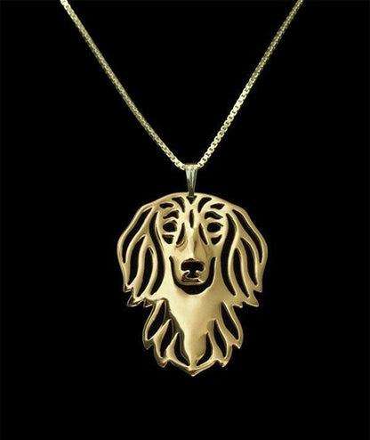 Long Haired Dachshund pendant & necklace