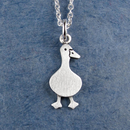 Tiny duck pendant / necklace