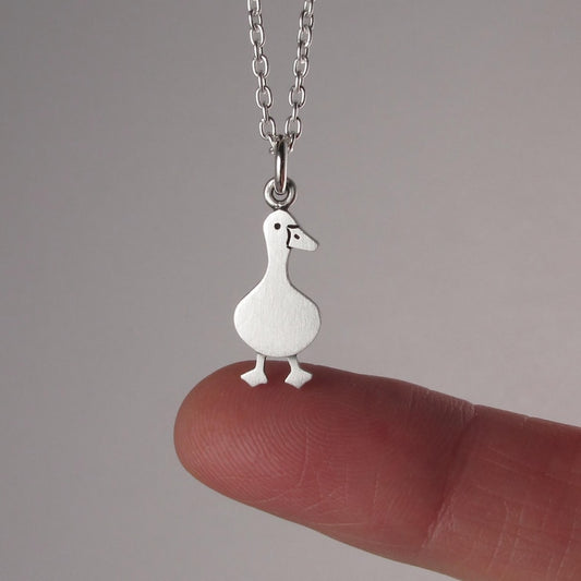 Tiny duck pendant / necklace